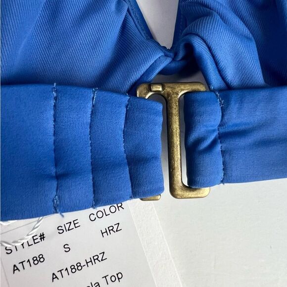 Brand New Andie “Scala” Bikini Top in Horizon Blue - Size S - Anthropologie - Picture 6 of 7